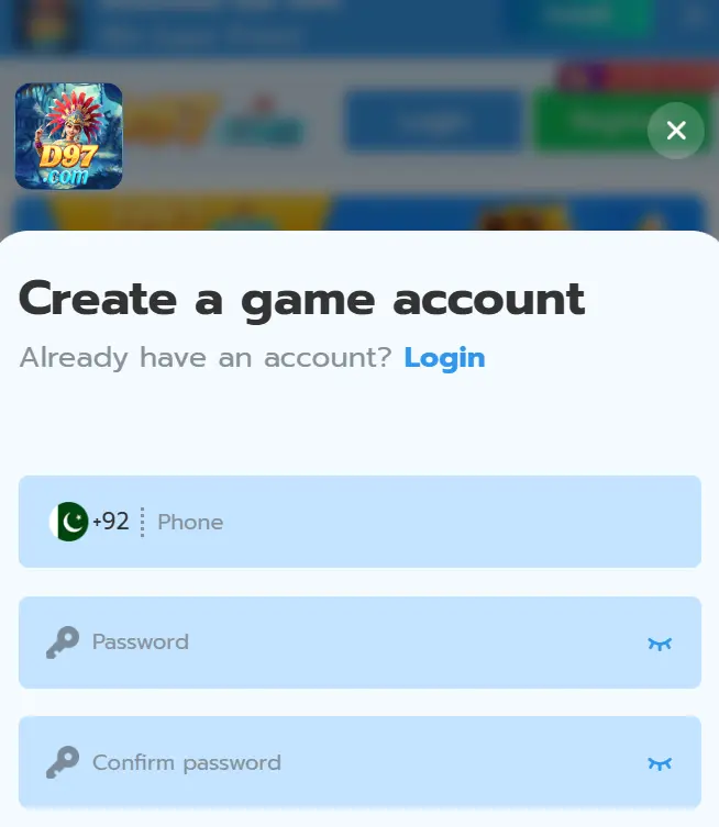 D97 Game Register page